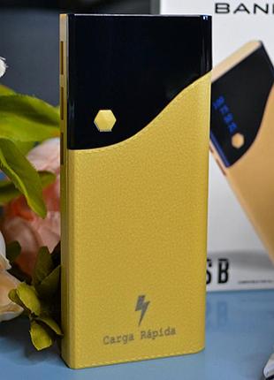 Power bank 20000 mah carga з ліхтарем і led екраном повербанк на 3 порти usb