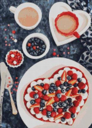 Алмазна мозаїка brushme 40x50см "ягідний десерт" dbs1103