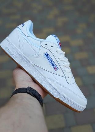 Чоловічі кросівки | reebok workout | білі з синім | прес шкіра, :416 фото