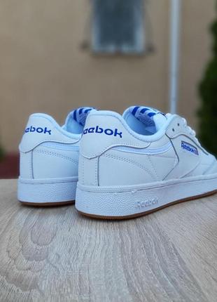 Чоловічі кросівки | reebok workout | білі з синім | прес шкіра, :419 фото