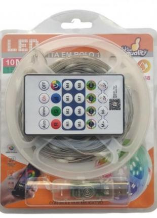 Стрічка світлодіодна led rgb app 10m bluetooth, 9609