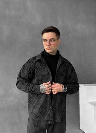 Сорочка клітинка хакі (згин)