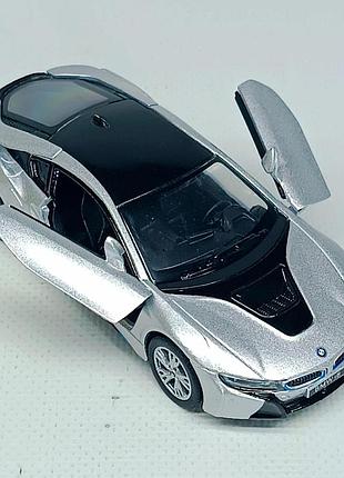 Машинка kinsmart "bmw i8" серая kt5379wa-5