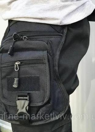 Тактическая сумка на бедро / сумка набедренная тактическая / тактическая сумка на ногу черный