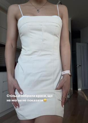 Сукня плаття zara s з імітацією білизни міні7 фото