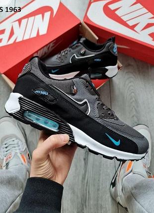 Мужские кроссовки nike air max 90 cordura  (чорно/сині)