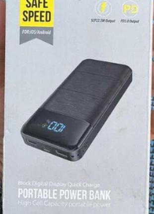 Зовнішня батарея power bank 30000 mah safe speed 22,5w