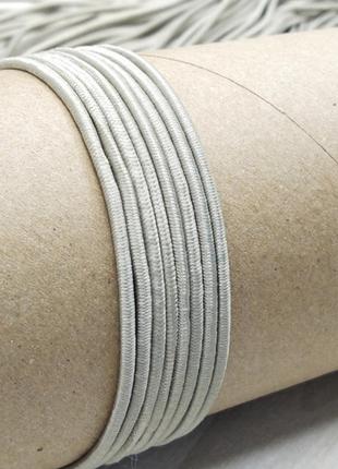 Резинка шляпная круглая 2,5 мм х 80м темно-бежевая