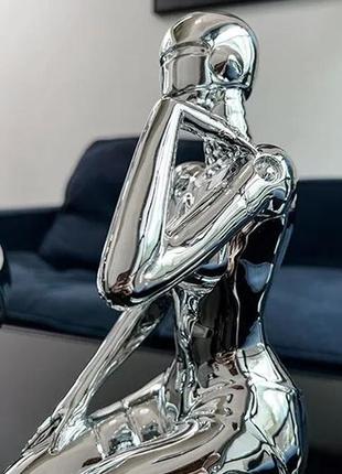 Rest большая статуэтка киберпанк геноид хадзиме сораяма (hajime sorayama), серебряная ttar