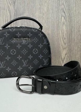 Комплект! жіноча мінісумка на плече + шкіряний жіночий поясний ремінь, подарунковий набір