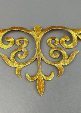 Лейсы, термо аппликации 11х16 см - золото