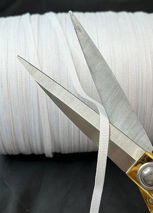 0,6 см лента репсовая однотон на метраж - белая