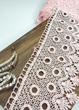 (1 метр) кружево макраме sindtex 8см цвет - розовый (31м-sf3062-5)