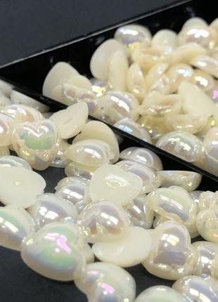 Напівбусини серця 10мм, #а5 з покриттям ав - 25од/уп