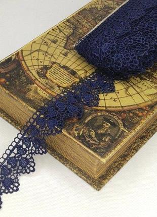 Мереживо макраме sindtex 3.5 см (13 м) колір-синій темний (729-30-154)