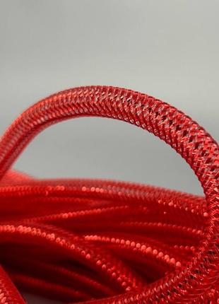 (19 метров, d-10мм) регилин трубчатый с люрексом - красный