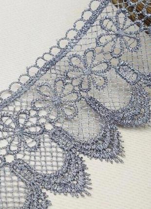(1 м) кружево макраме sindtex 7см (13м) цвет - серый (м729-64-003)