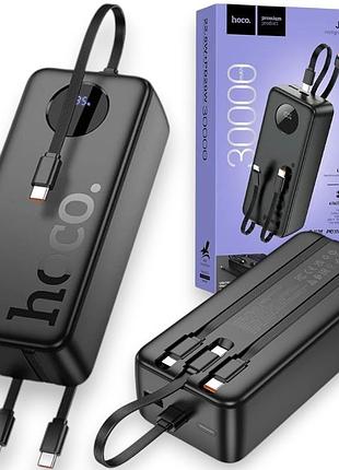 Повербанк power bank hoco j132b 30000 mah 22.5w зовнішній портативний аккумулятор із швидкою зарядкою, чорний