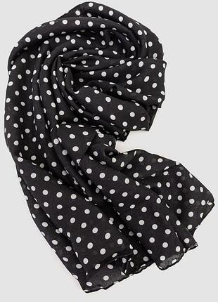 Шарф женский в горох, цвет черно-белый, 244r011