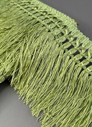 Бахрома для штор 12 см - оливковый светлый