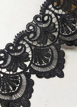 (1м) кружево макраме sindtex 12см цвет - черный (м729-104-039)