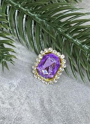 Пришивний декор (стразовий), 19*15 мм, бузковий, шт, бузковий