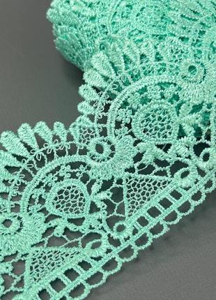 (53-727-29-181) кружево макраме 9,5 см - мятный