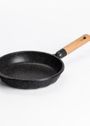 Алюмінієва сковорода 1,8 л, мармурове антипригарне покриття ø 24 см, товсте дно mgc чорний