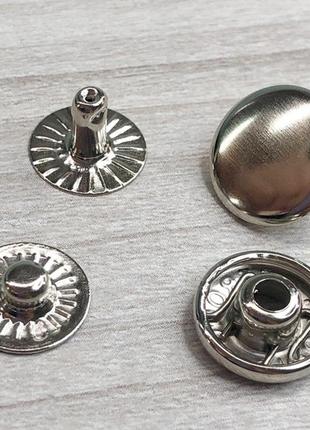 Кнопка альфа 12,5мм никель (50шт) (102202)