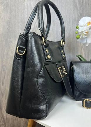 Жіноча сумка + міні сумочка клатч жіночий набір комплект сумочок 2 в 1 _ttar3 фото