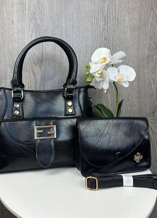 Жіноча сумка + міні сумочка клатч жіночий набір комплект сумочок 2 в 1 _ttar2 фото