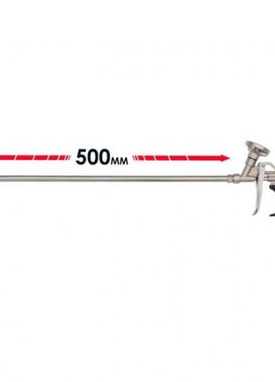 Пістолет для піни з довгим носиком 500 мм + 4 насадки intertool pt-0650 _ttar