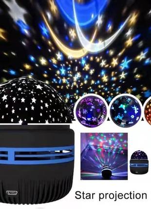 Ночник проектор led mini magic ball питание usb диско лампа чёрный _ttar