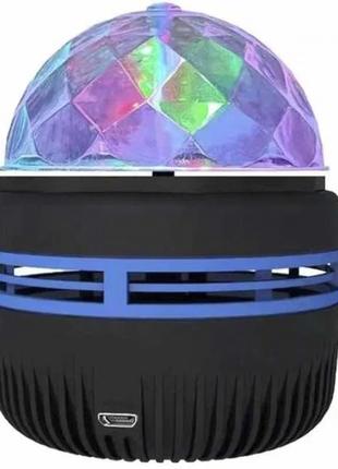 Ночник проектор led mini magic ball питание usb диско лампа чёрный _ttar4 фото
