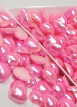 Полубусины сердечки 10мм, #6 - 25шт/уп