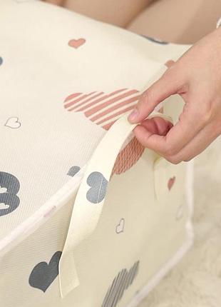 Rest органайзер для зберігання постільної білизни 2 шт. 50л і 75л бежевий. чохол для ковдр, подушок, речей _ttar3 фото