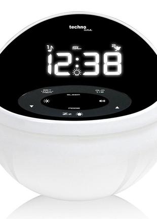 Годинник настільний з радіо technoline wt500 black/white (wt500) d_4589 ttar3 фото