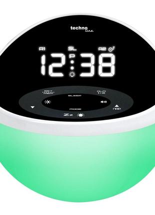Годинник настільний з радіо technoline wt500 black/white (wt500) d_4589 ttar6 фото