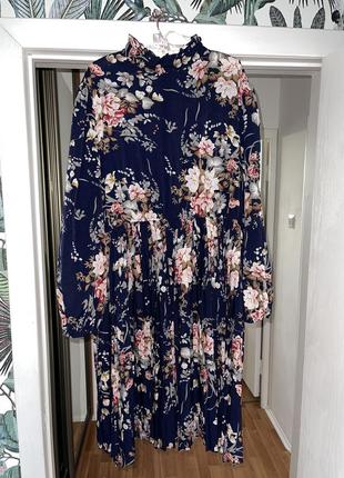 Нарядное платье в цветочный принт shein curve 3 xl1 фото