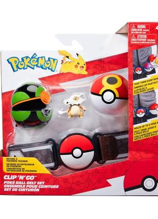 Ігровой набір pokemon w15 - пояс з покеболами кубон