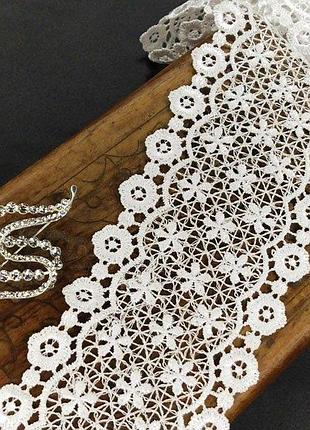 (1 метр) кружево макраме sindtex 8см цвет - белый (16м-it6693-1)