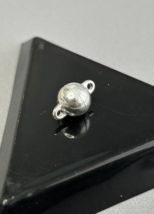 Замочек магнитный 8мм - светлое серебро