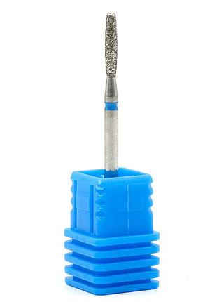 Алмазна фреза для кутикули заокруглена полум'я №244/021b синя насічка