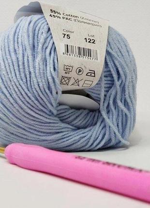 Пряжа джинс jeans yarnart, 75 голубой