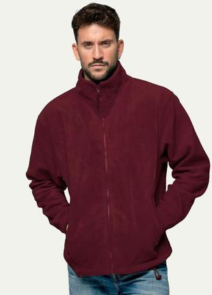 Флисовая кофта jhk polar fleece man, размер xs, бордовый мужской батник, без капюшона
