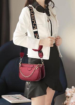 Жіноча міні сумочка клатч мульти сумка 3в1, набір сумок крос-боді через плече _ttar