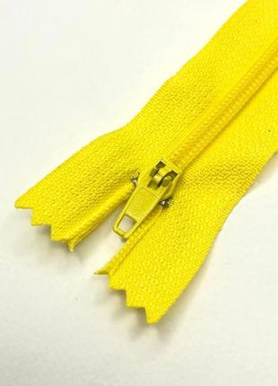 Молния брючная 18 см, желтая