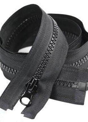 80см-черная тракторная молния для одежды тип 5
