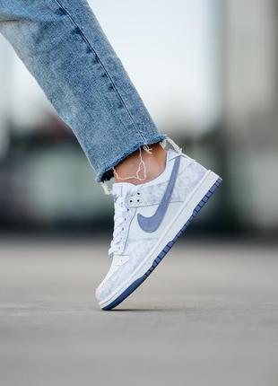 Найк сб данк лов кеди білі із сіренівим nike sb dunk low