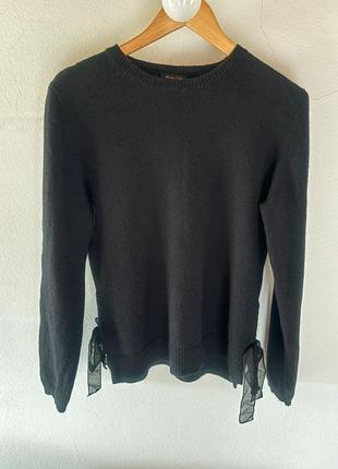 Свитер пуловер кофта massimo dutti шерсть кашемир, на завязках, р. m